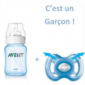 Avent Kit "C'est un garçon" Bleu 0 - 6 mois - 1 kit