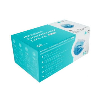 Boîte de 50 Masques Chirurgicaux 3 plis