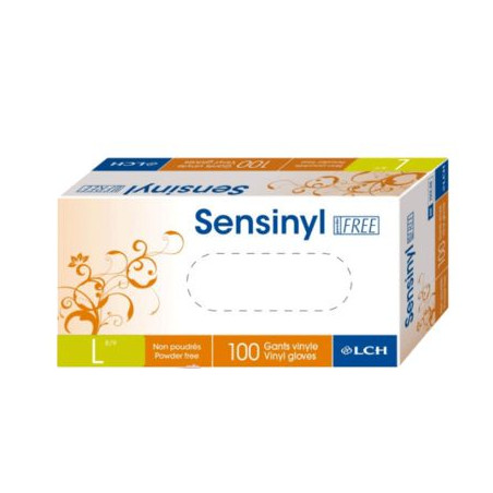 Sensinyl Gants Vinyle Non Poudrés Taille L x100