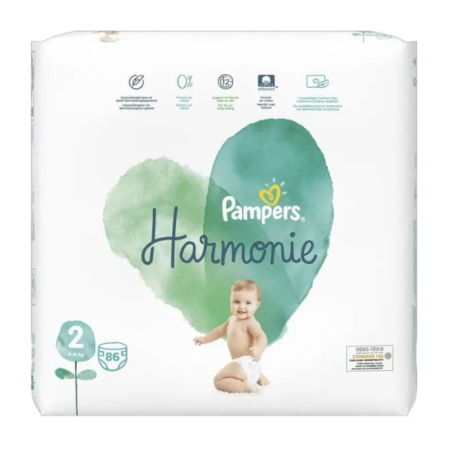 Pampers Harmonie Taille 2 4-8kg 86 couches