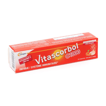 Vitascorbol Vitamine C 1000 mg 20 comprimés effervescents