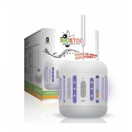 Biostop Lampe Anti-moustiques Enceinte Bluetooth