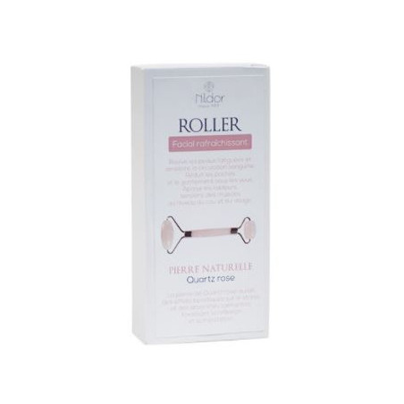 Roller Facial en pierre naturelle Quartz Rose Nid'or