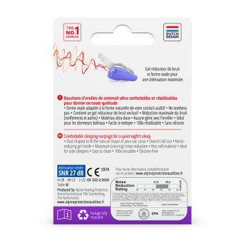 Alpine Bouchons d'oreille SleepDeep 1 paire