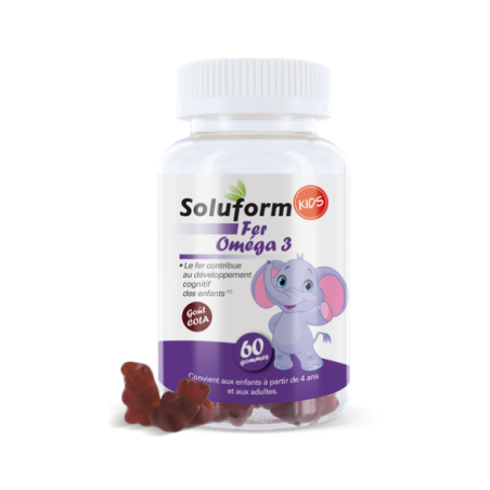 Soluform Kids Fer Oméga 3 60 gommes