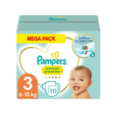 Pampers Premium Protection Taille 3 6-10kg 111 couches
