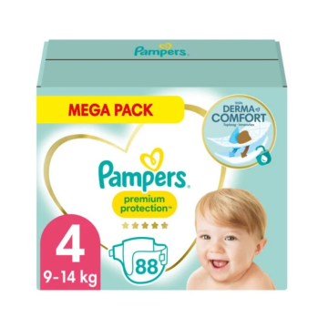Pampers Premium Protection Taille 4 9-14kg 88 couches
