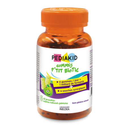 Pediakid Gommes P'tit Biotic Goût Pomme 60 gommes