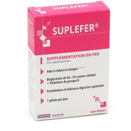 Suplefer Supplémentation en Fer 30 gélules