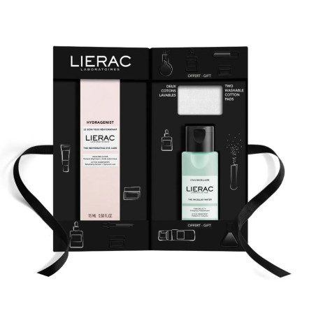 Lierac Coffret Hydragenist Soin Yeux Réhydratant 15ml + L'Eau Micellaire Démaquillante 50ml