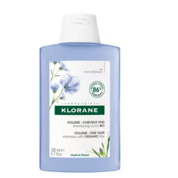 Klorane Shampoing Volume Cheveux Fin au Lin 200ml
