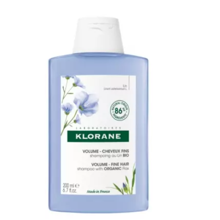 Klorane Shampoing Volume Cheveux Fin au Lin 200ml