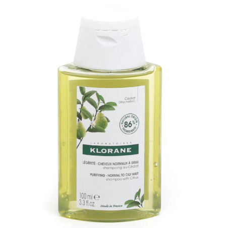 Klorane Shampoing Cheveux Normaux à Gras au Cédrat 100ml