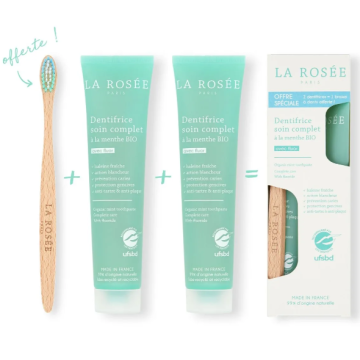 La Rosée Duo de Dentifrices et Brosse à Dents 2x75ml