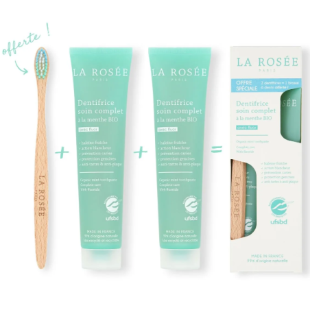 La Rosée Duo de Dentifrices et Brosse à Dents 2x75ml