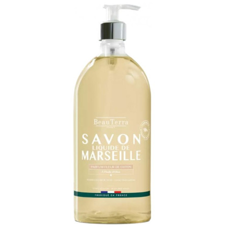 BeauTerra Savon de Marseille Fleur de Coton 1L