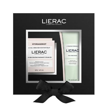 Lierac Coffret Hydragenist Le Gel-Crème Réhydratant Éclat 50ml + Le Masque Gommant Visage 75ml