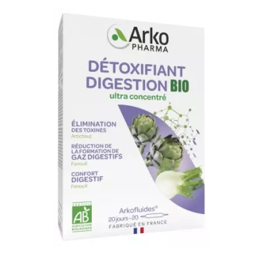 Arkopharma Arkofluides Détoxifiant Digestion 20 ampoules