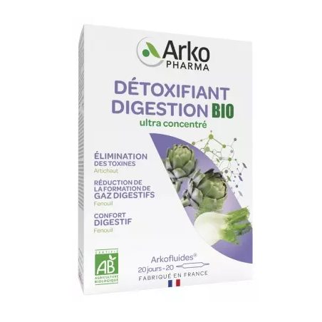 Arkopharma Arkofluides Détoxifiant Digestion 20 ampoules