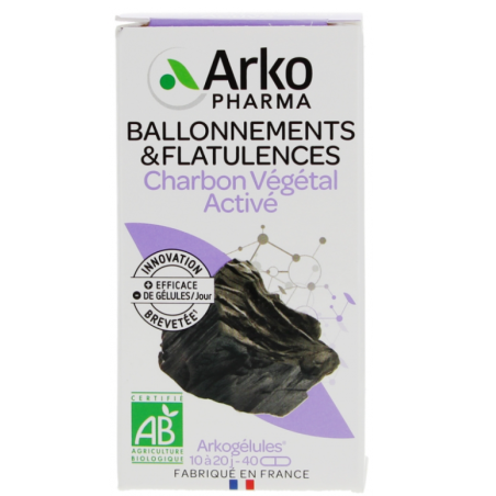 Arkopharma Arkogélules Charbon Végétal Activé 40 gélules