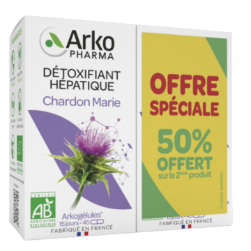 Arkopharma Arkogélules Chardon Marie 2x45 gélules