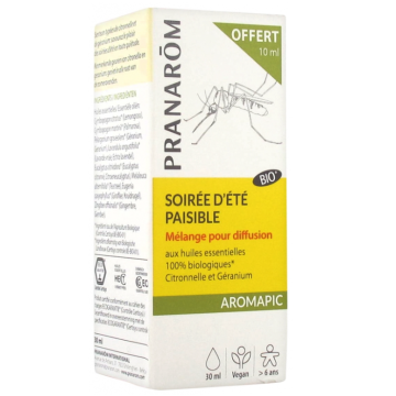 Pranarōm Aromapic Soirée d'Été Paisible Mélange pour Diffusion  20ml + 10ml Offert