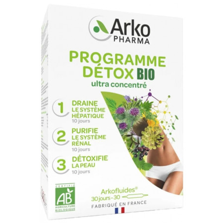 Arkopharma Arkofluides Programme Détox 30 ampoules