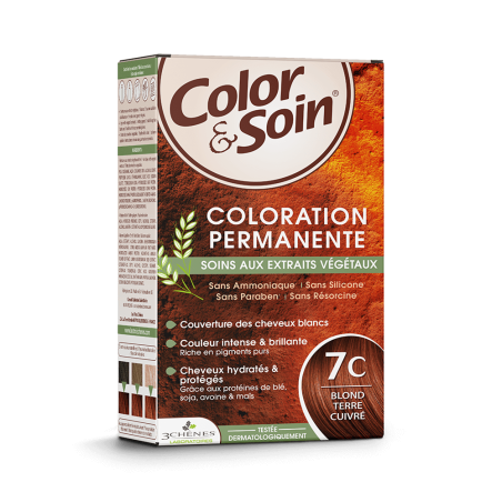 3 Chênes Color et Soin Blond Terre Cuivré 7C