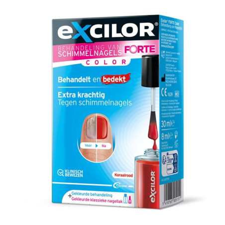 Excilor Forte Traitement de la Mycose de l'Ongle Rouge Corail 30ml