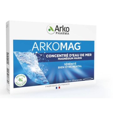Arkopharma Arkomag Concentré d'Eau de Mer Magnésium Marin 20 ampoules