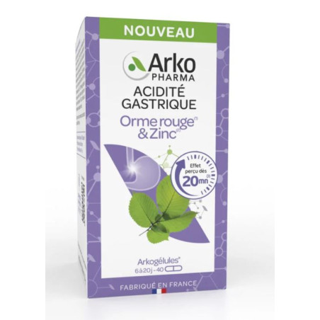 Arkopharma Orme Rouge et Zinc 40 gélules