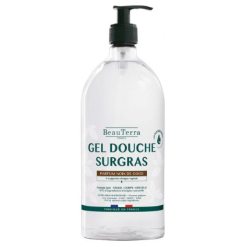 BeauTerra Gel Douche Surgras Noix de Coco 1L
