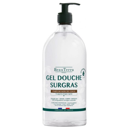 BeauTerra Gel Douche Surgras Noix de Coco 1L