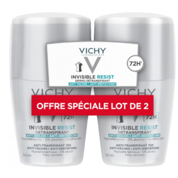 Vichy Déodorant Invisible Resist 72H Roll-On 2x50ml