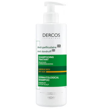 Vichy Dercos Shampoing Traitant Anti-Pelliculaire DS Cheveux Secs 390ml