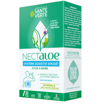 Santé Verte Nectaloe 20 Sticks à Boire