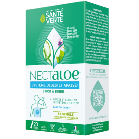 Santé Verte Nectaloe 20 Sticks à Boire