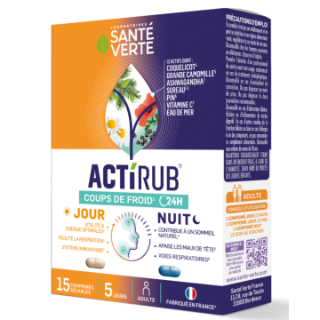 Santé Verte Actirub Coup de Froid 24H 15 comprimés