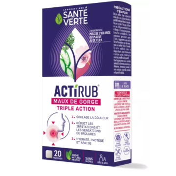 Santé Verte ActiRub Maux de Gorge 20 pastilles