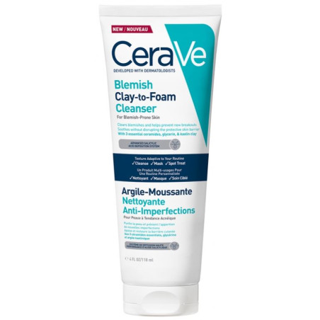 CeraVe Argile-Moussante Nettoyante Anti-imperfections 118ml