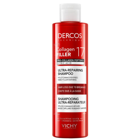 Vichy Dercos Collagen Filler 17 Shampoing Ultra-Réparateur 200ml