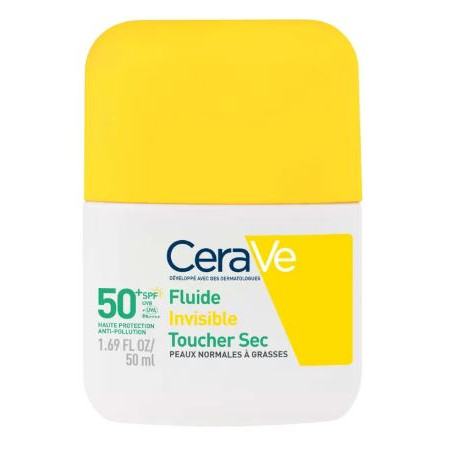 CeraVe Fluide Invisible Toucher Sec SPF50+ Haute Protection Visage 50ml