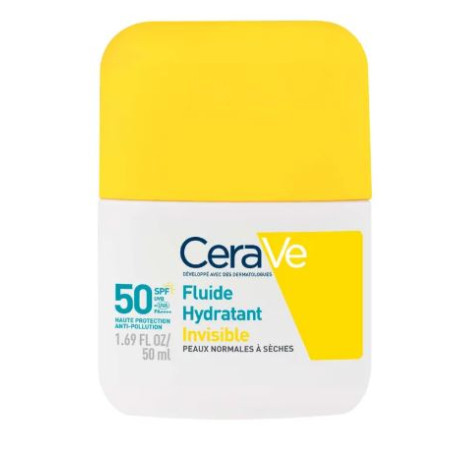 CeraVe Fluide Invisible Hydratant SPF50+ Haute Protection Visage 50ml