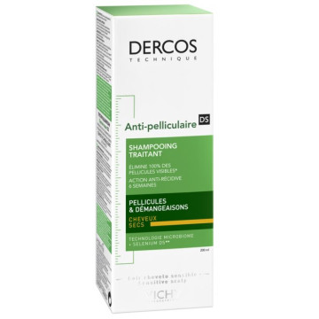 Vichy Dercos Shampooing Antipelliculaire Cheveux Secs 200ml