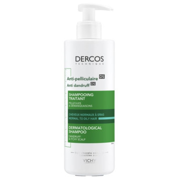 Vichy Dercos Shampoing Traitant Anti-Pelliculaire Cheveux Normaux à Gras 390ml