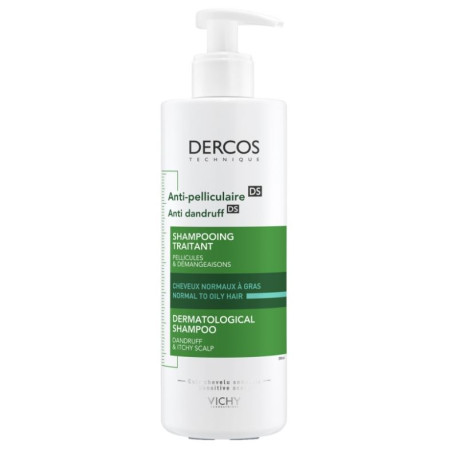 Vichy Dercos Shampoing Traitant Anti-Pelliculaire Cheveux Normaux à Gras 390ml