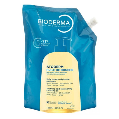 Bioderma Atoderm Huile de Douche Éco-Recharge 1L