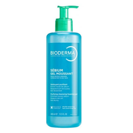 Bioderma Sébium Gel Moussant Nettoyant Purifiant 400ml