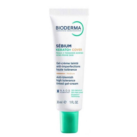 Bioderma Sébium Kérato+ Cover Gel-Crème Teinté Médium 30ml