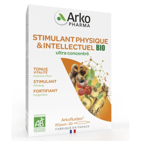 Arkofluide Stimulant Physique BIO 20 ampoules